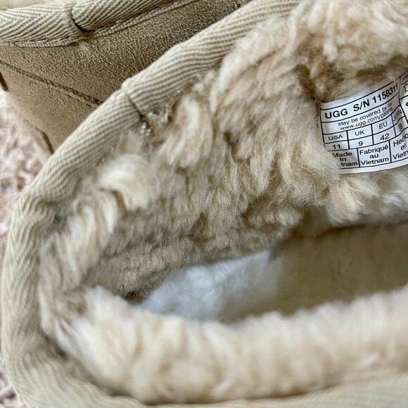 UGG Women’s Classic Ultra Mini New Heights Platform Boots Mustard Seed, Size 11 - Picture 13 of 16